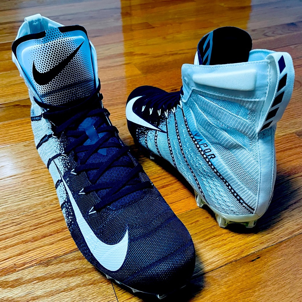 Nike Vapor Untouchable 3 Elite P White Navy Blue AO3006-101 Men's Size 13 Cleats